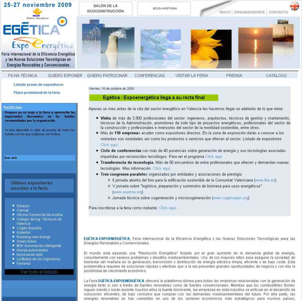Página Web Egetica