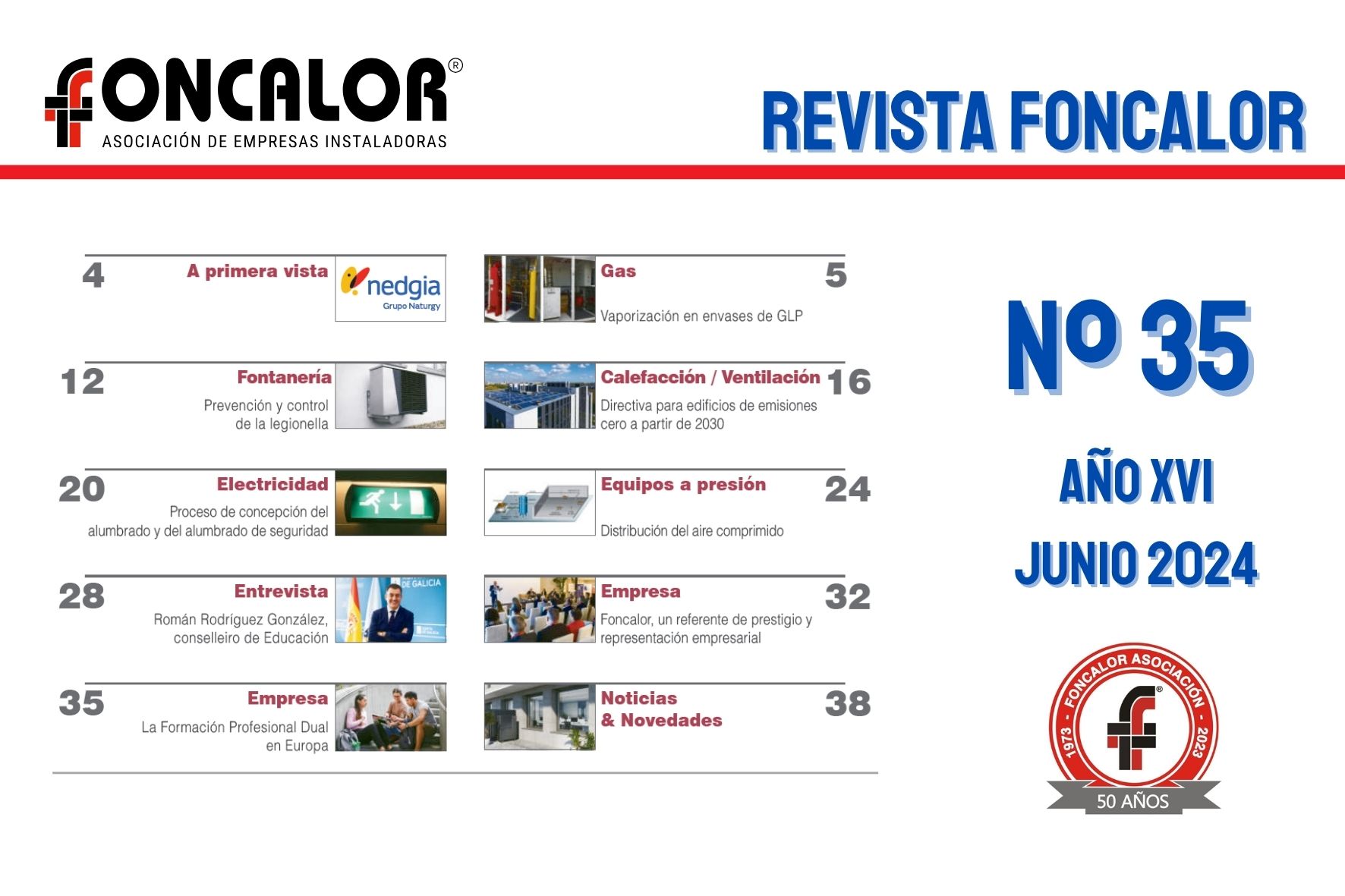 Revista Foncalor nº 35. Foncalor apoya la formación FP DUAL