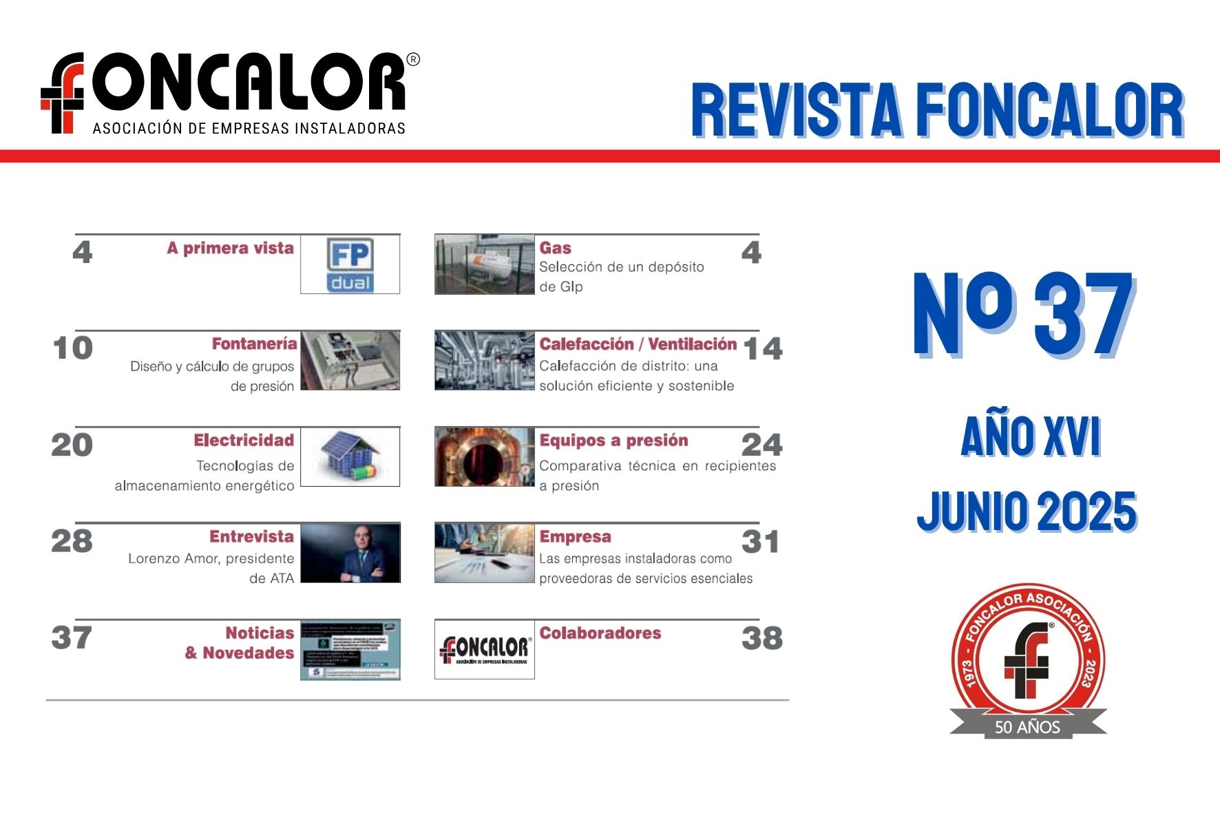Revista Foncalor nº 37. La empresa instaladora como proveedoras de servicios esenciales