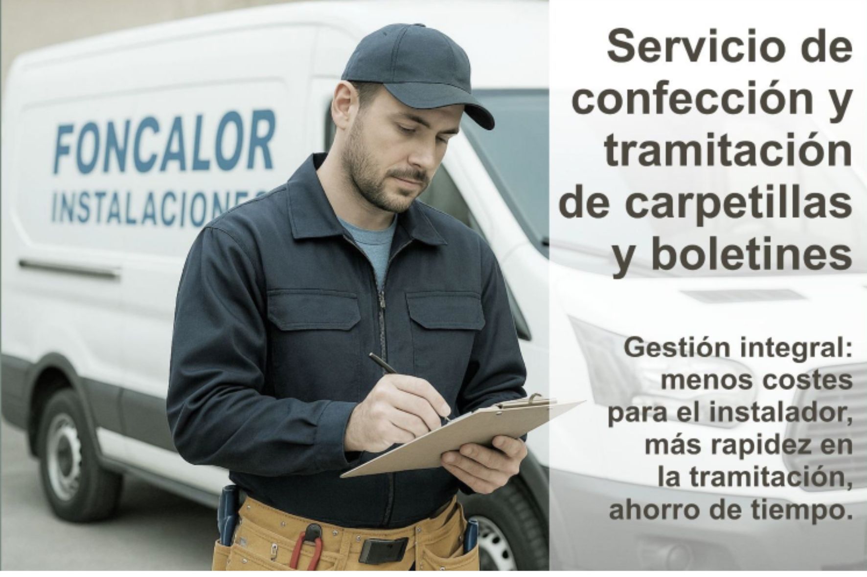 Foncalor ofrece un servicio preferente de confección y tramitación de carpetillas y boletines
