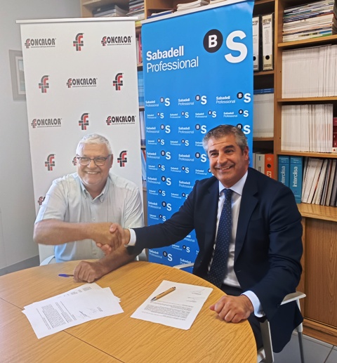 Firma de convenio de colaboración entre Foncalor y el Banco Sabadell Gallego