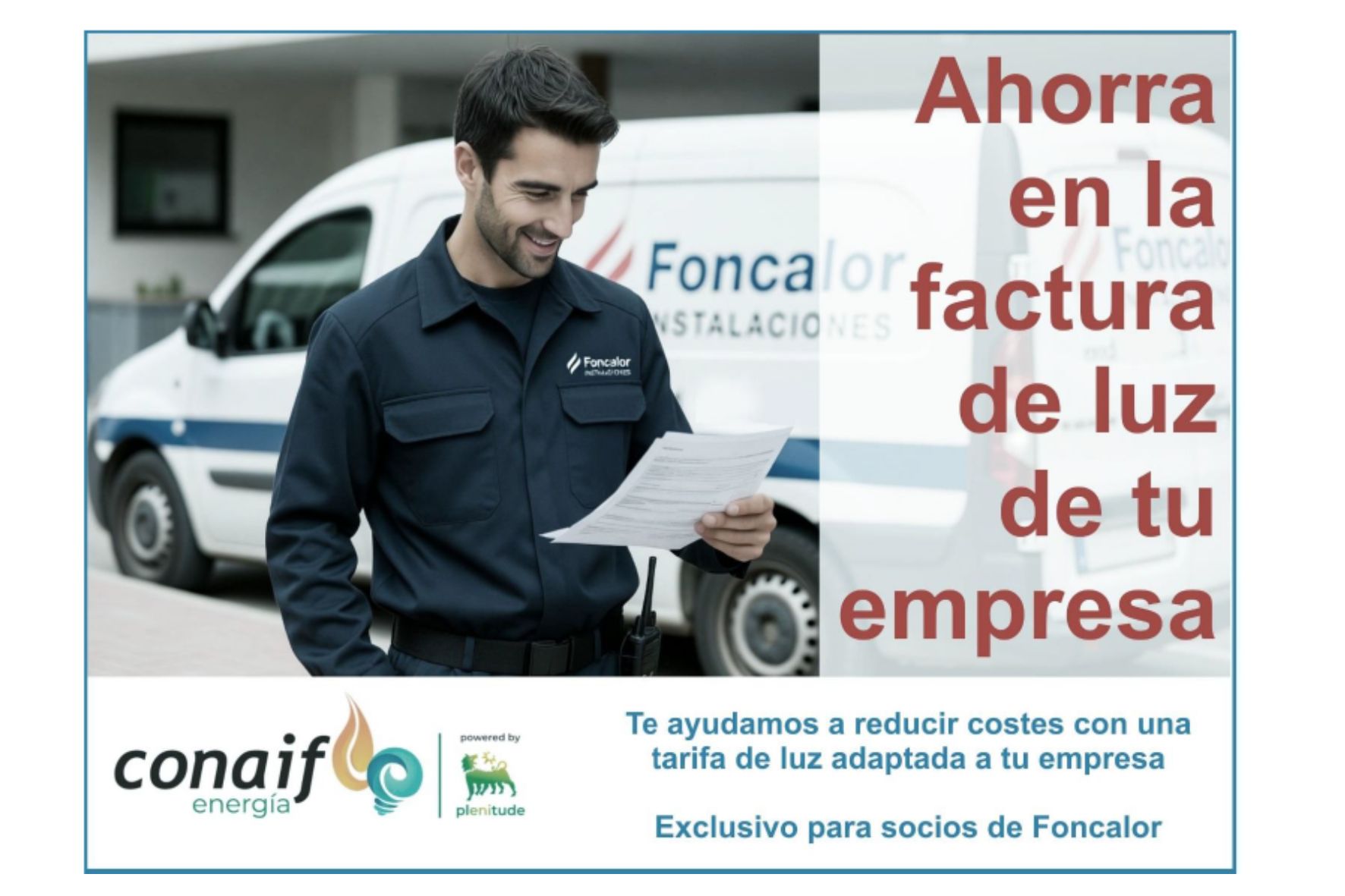 Foncalor impulsa un nuevo servicio de ahorro en la factura eléctrica para sus asociados